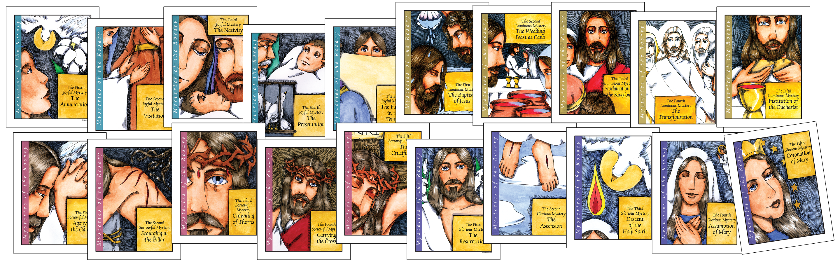 NL Mysteries of the Rosary Classroom Cards