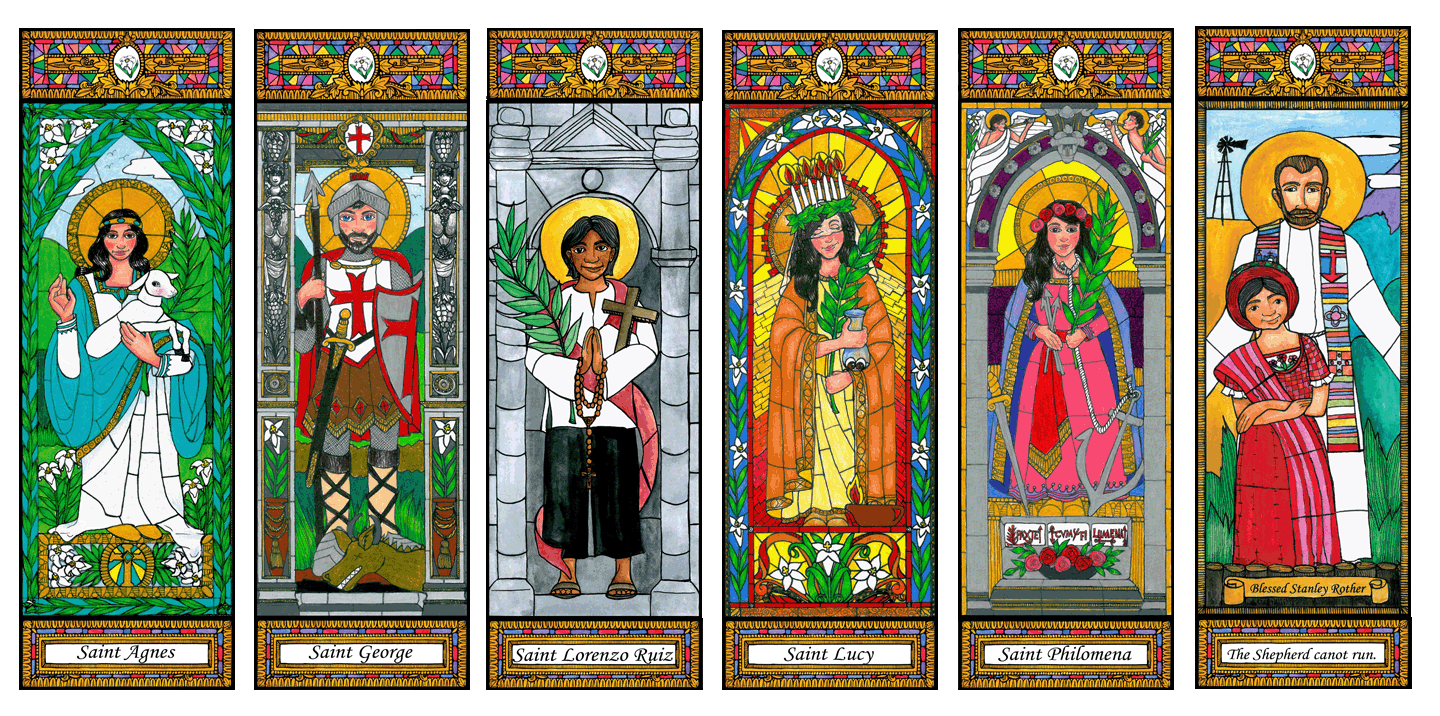 Stained Glass Martyr Saints
