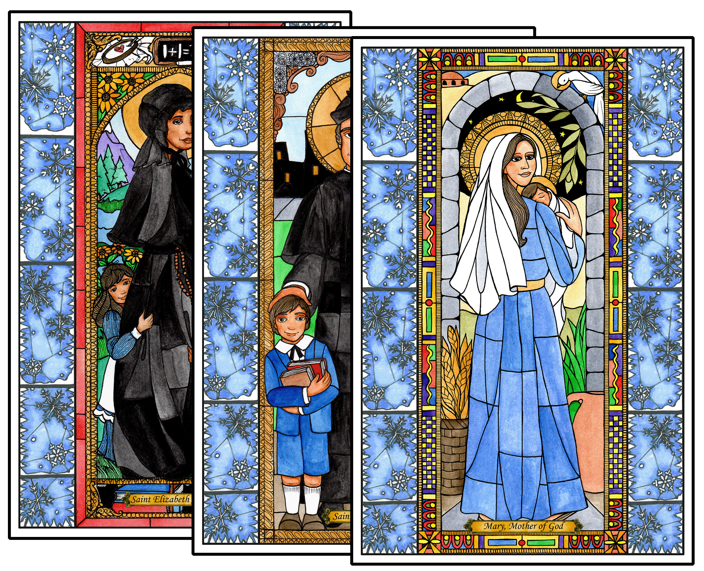 Stained Glass Saints of January