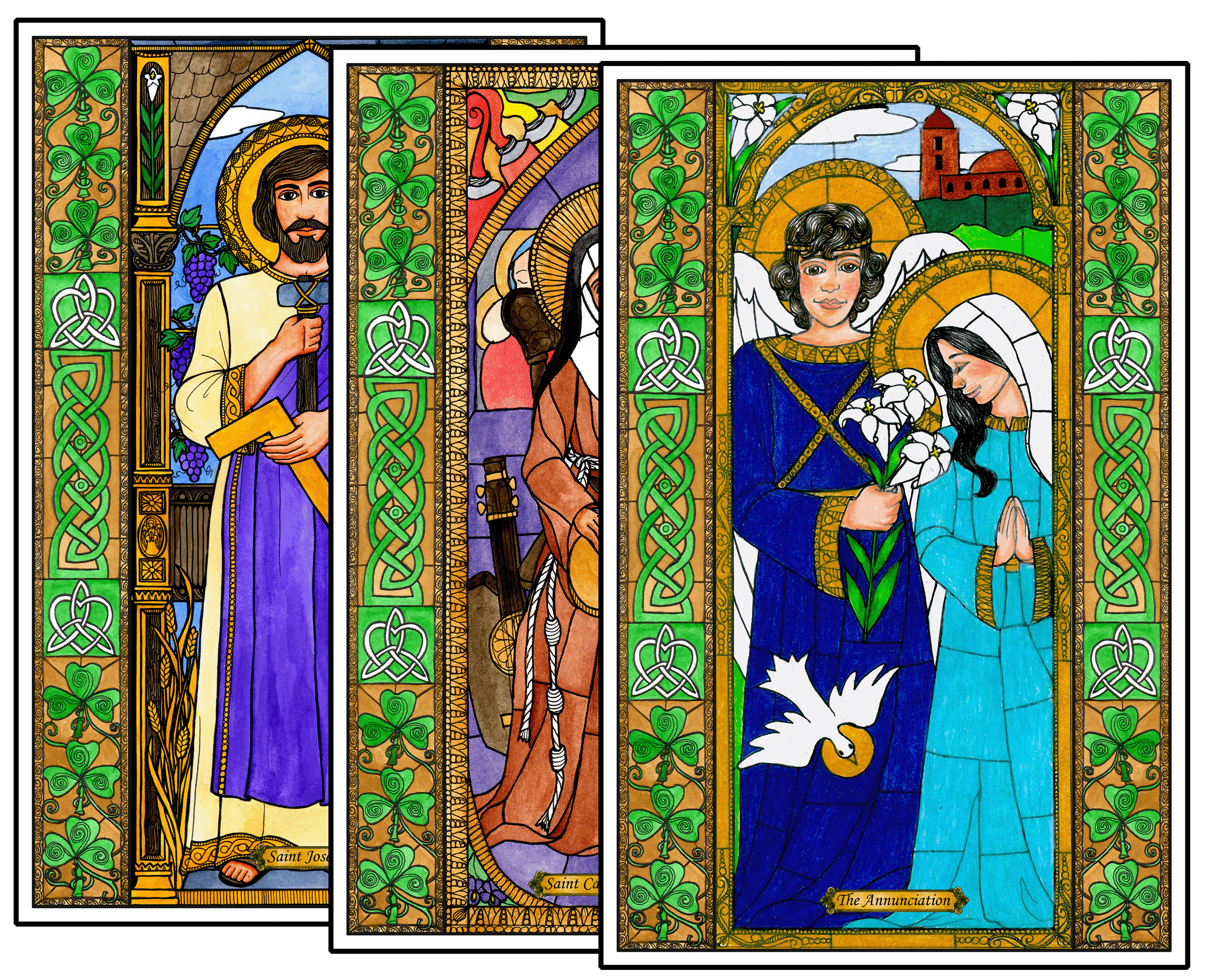 Stained Glass Saints of March