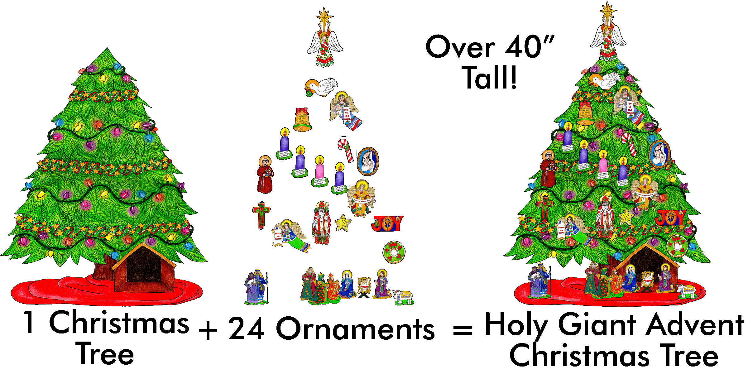 Holy Giants Advent Christmas Tree