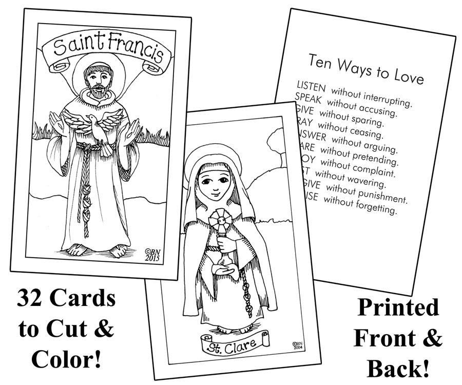 Cut & Color Holy Cards