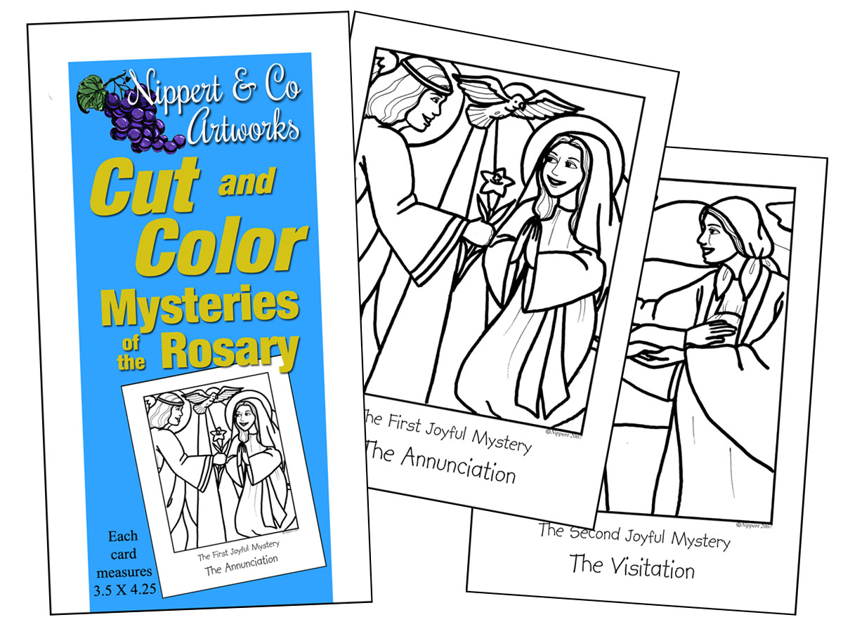 Cut & Color Mysteries of the Rosary