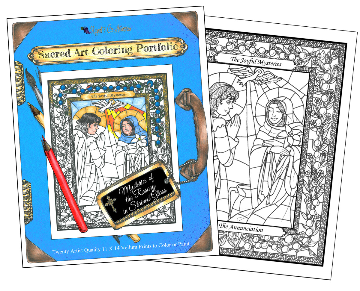 Rosary Mysteries Coloring Portfolio