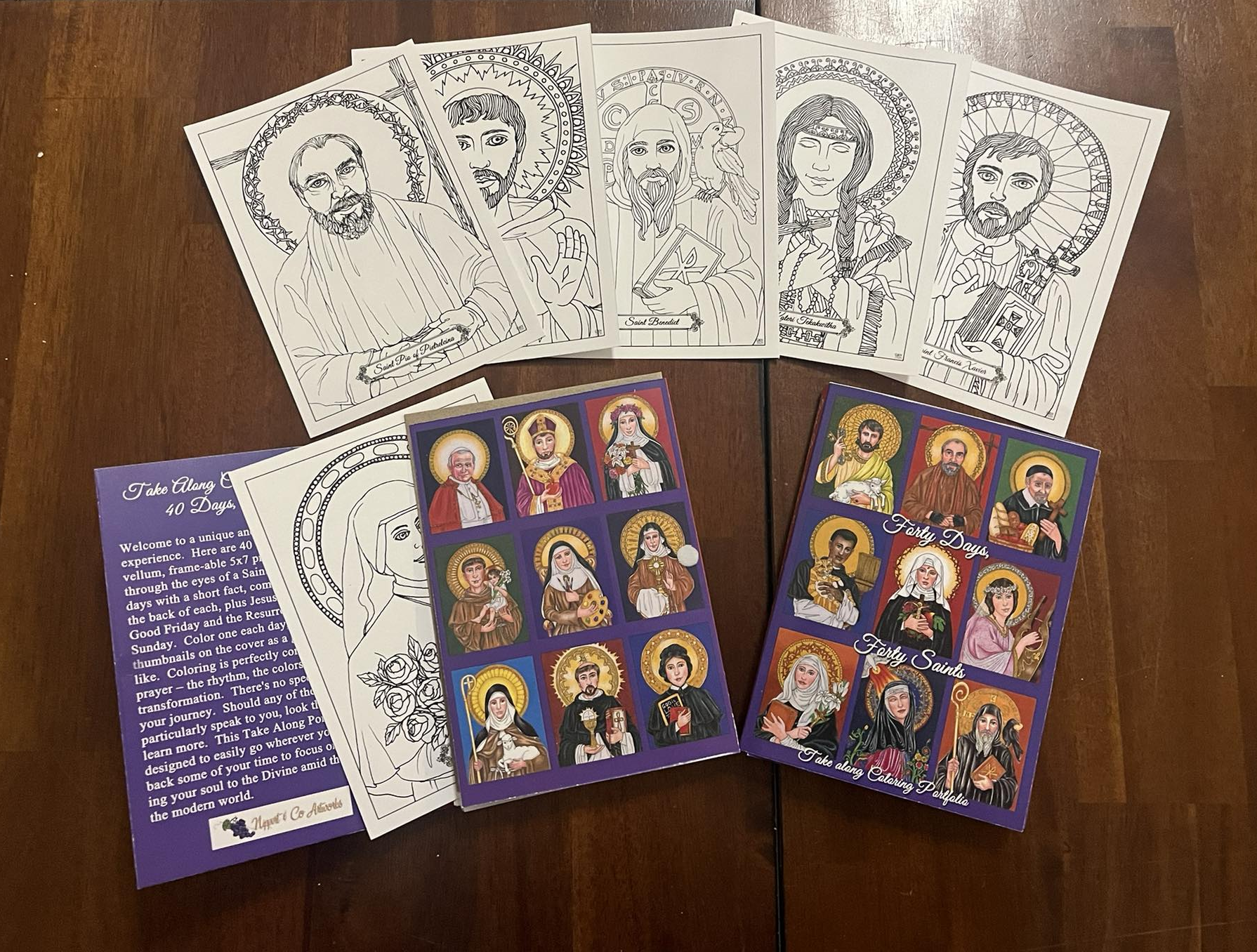 Forty Days, Forty Saints Take Along Coloring Portfolios