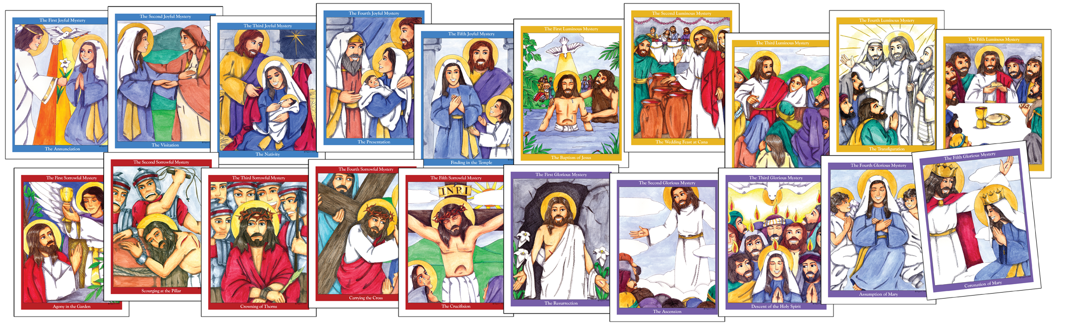 Mysteries of the Rosary Classroom Cards