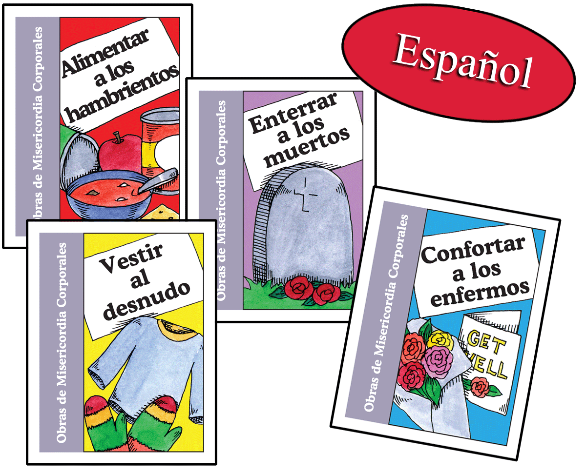 Spanish - Corporal Works of Mercy Classroom Cards