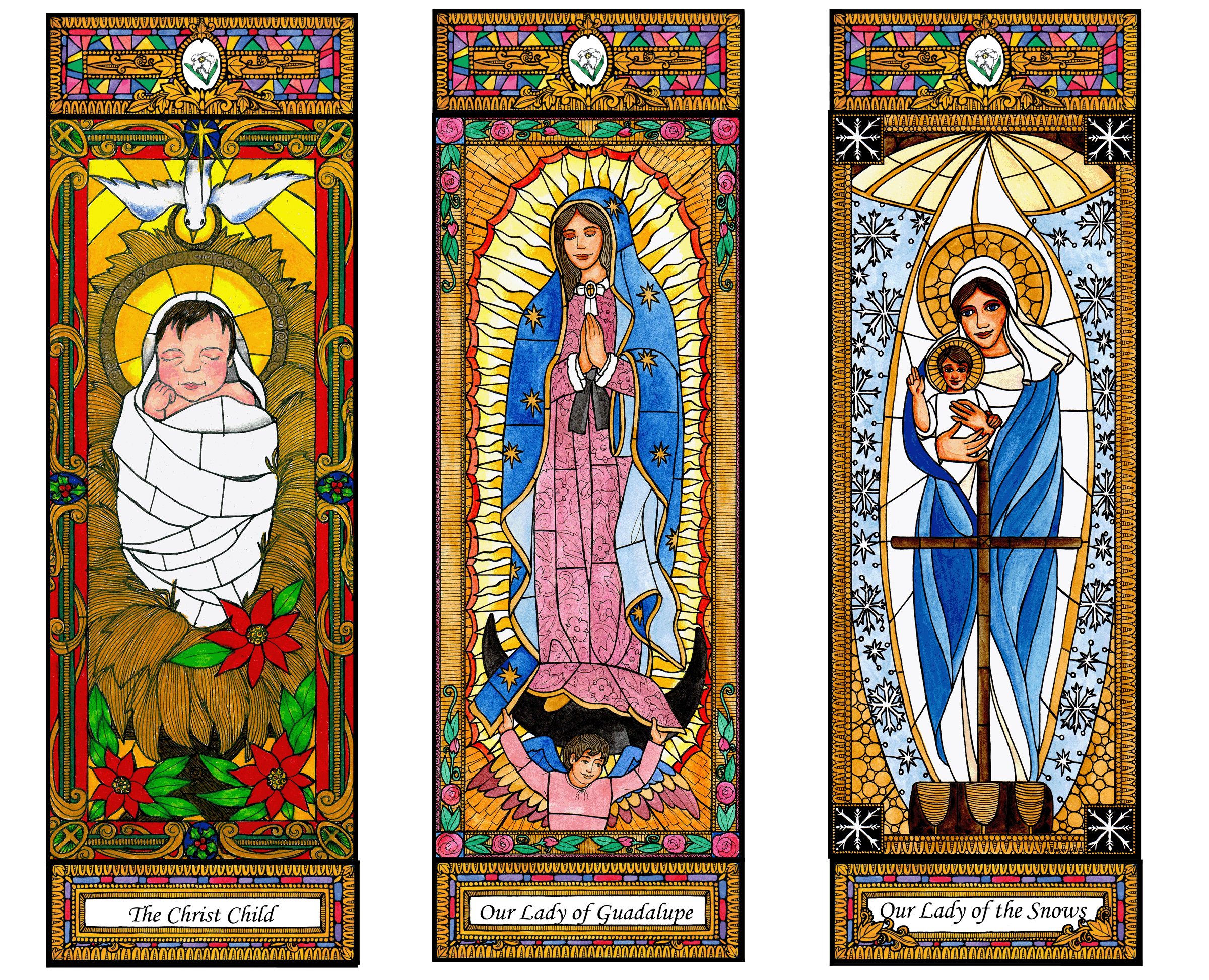 Stained Glass Saints of December