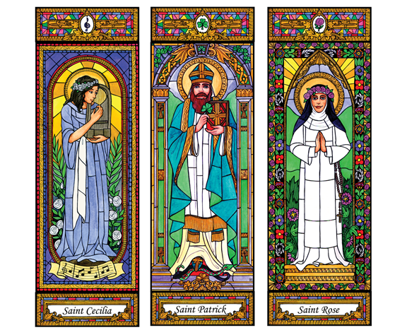 Stained Glass Saints Set 2
