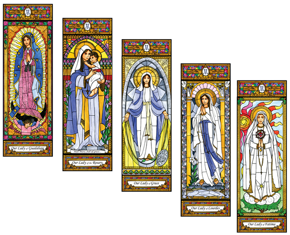 Stained Glass Mary Set 1