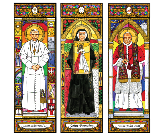 Stained Glass Saints Set 3