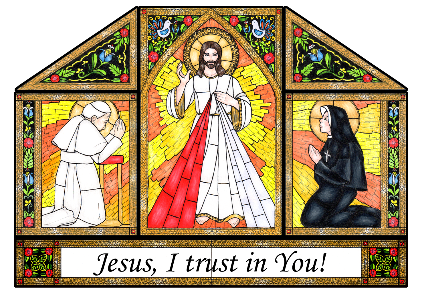 Stained Glass Divine Mercy