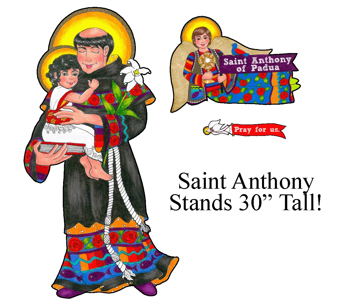 Boho Saint Anthony of Padua