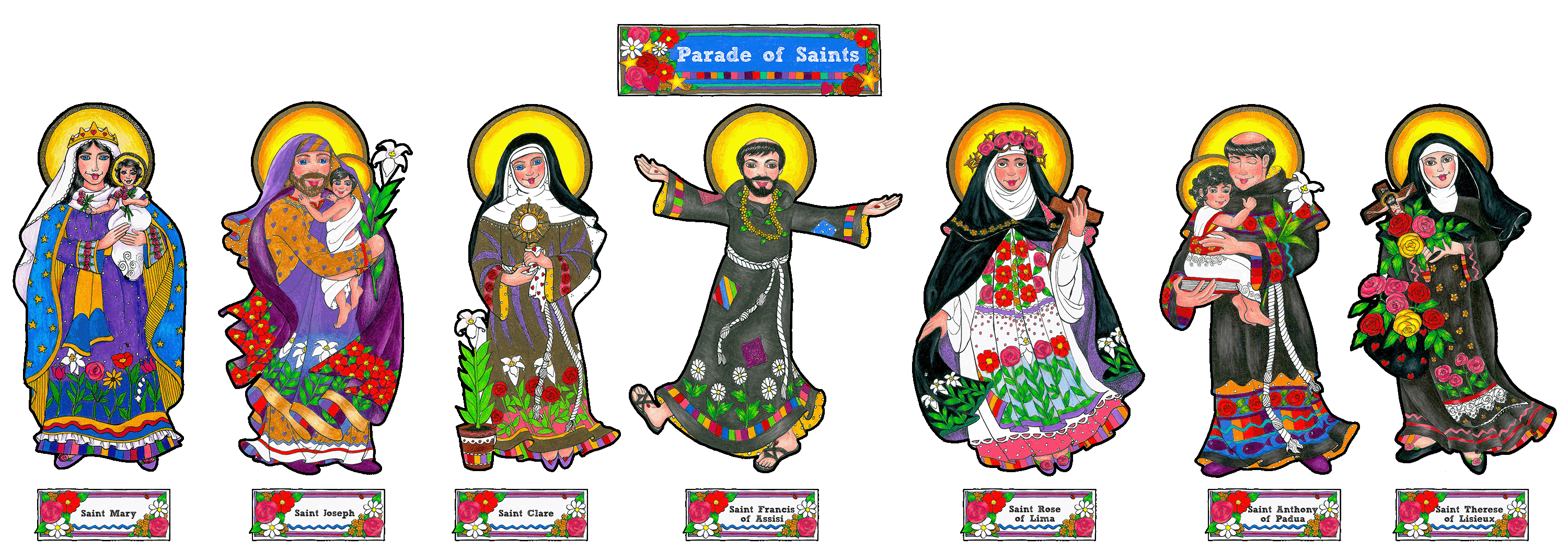 Boho Parade of Saints