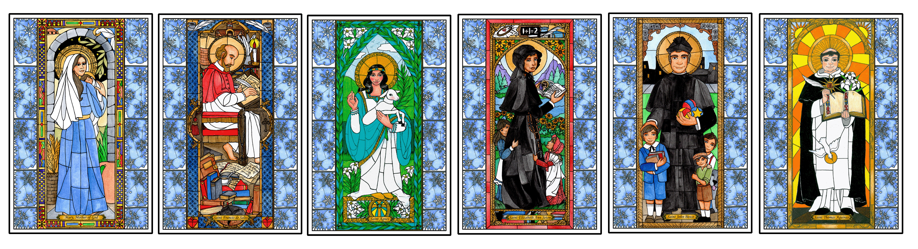 Stained Glass Saints of January