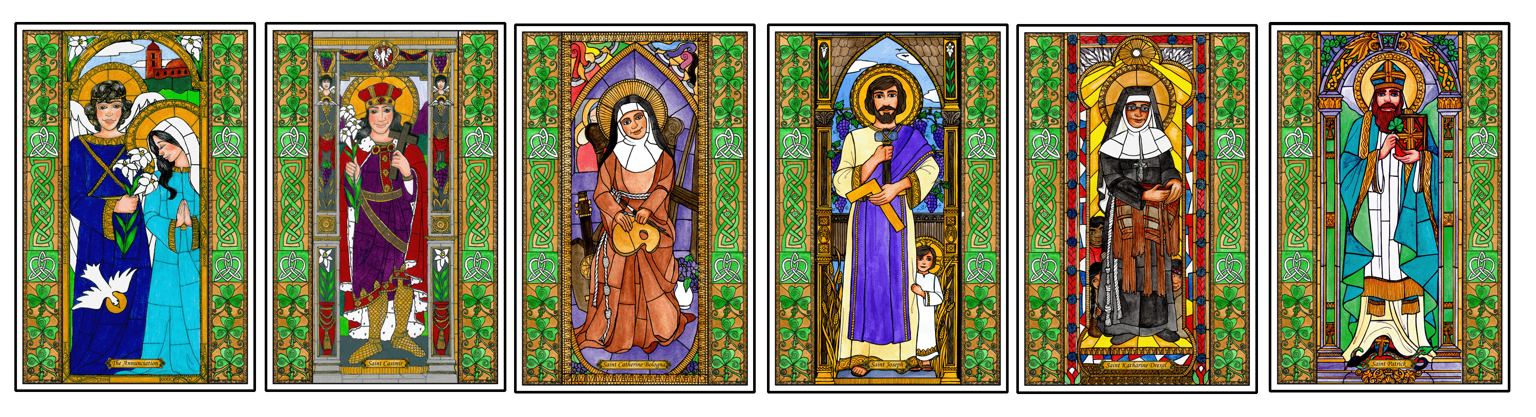 Stained Glass Saints of March