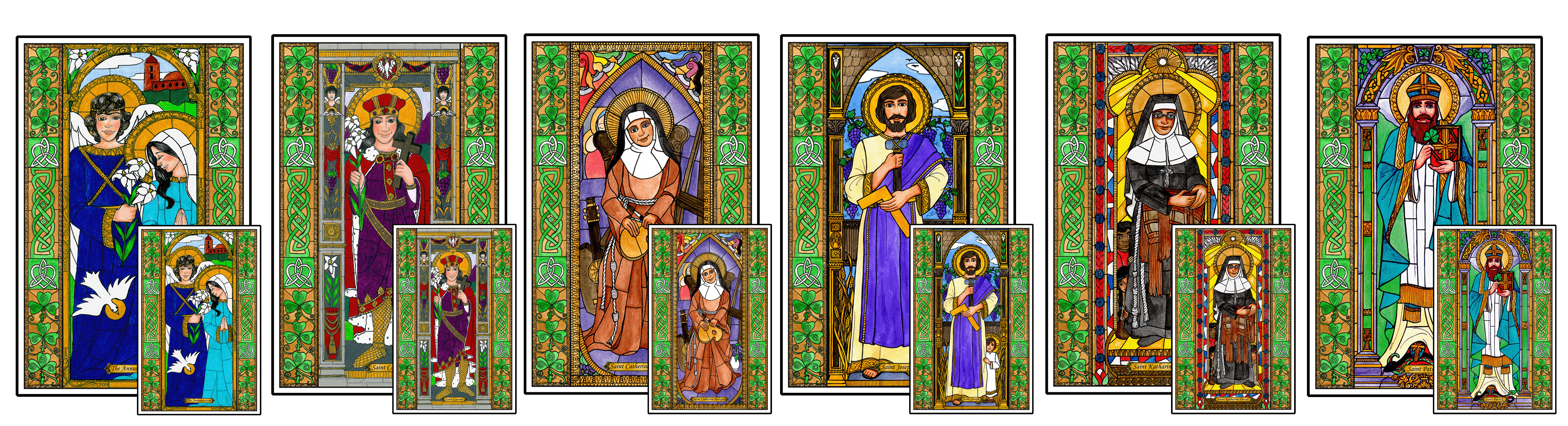 Stained Glass Saints of March Combo Set
