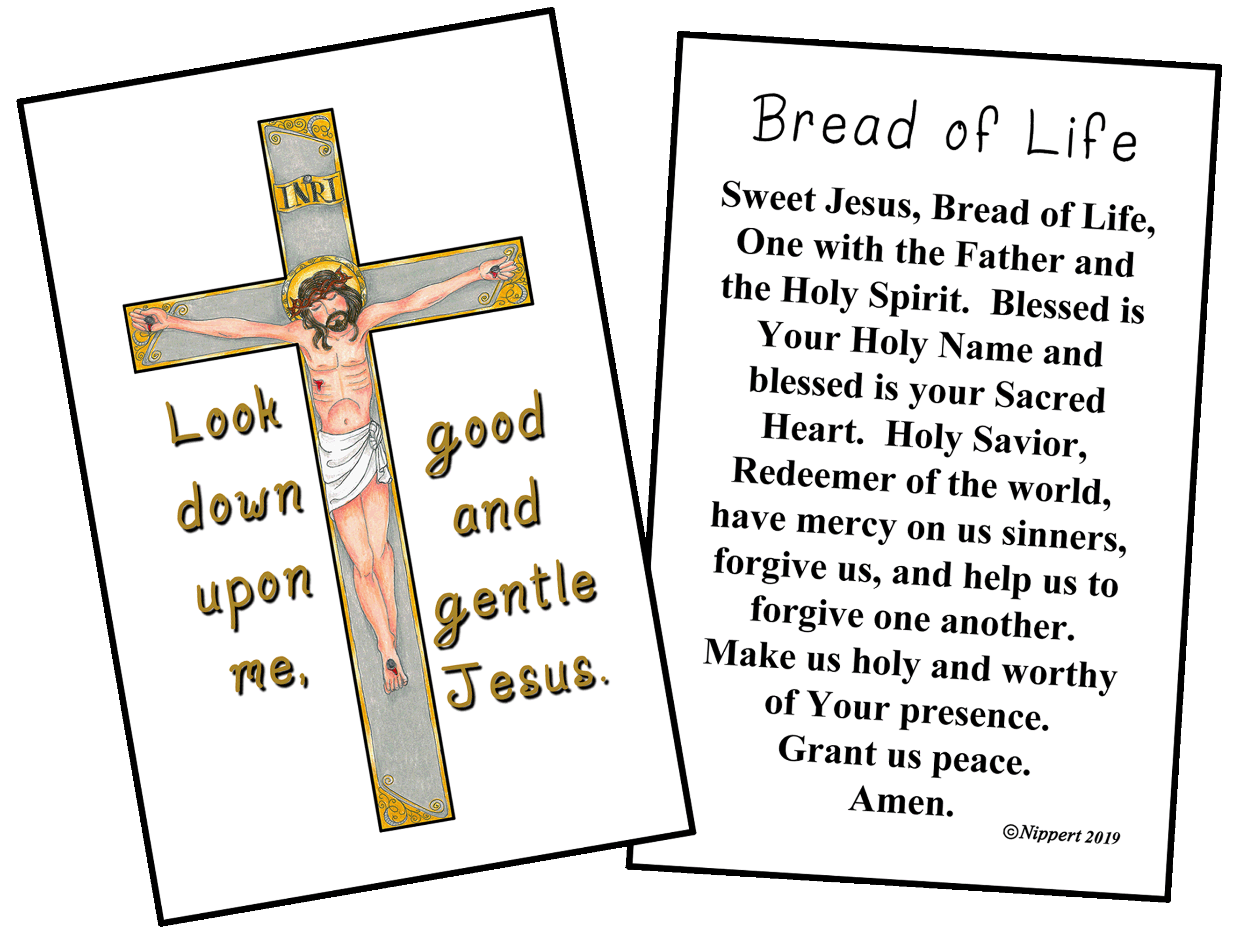 Crucifix Holy Cards