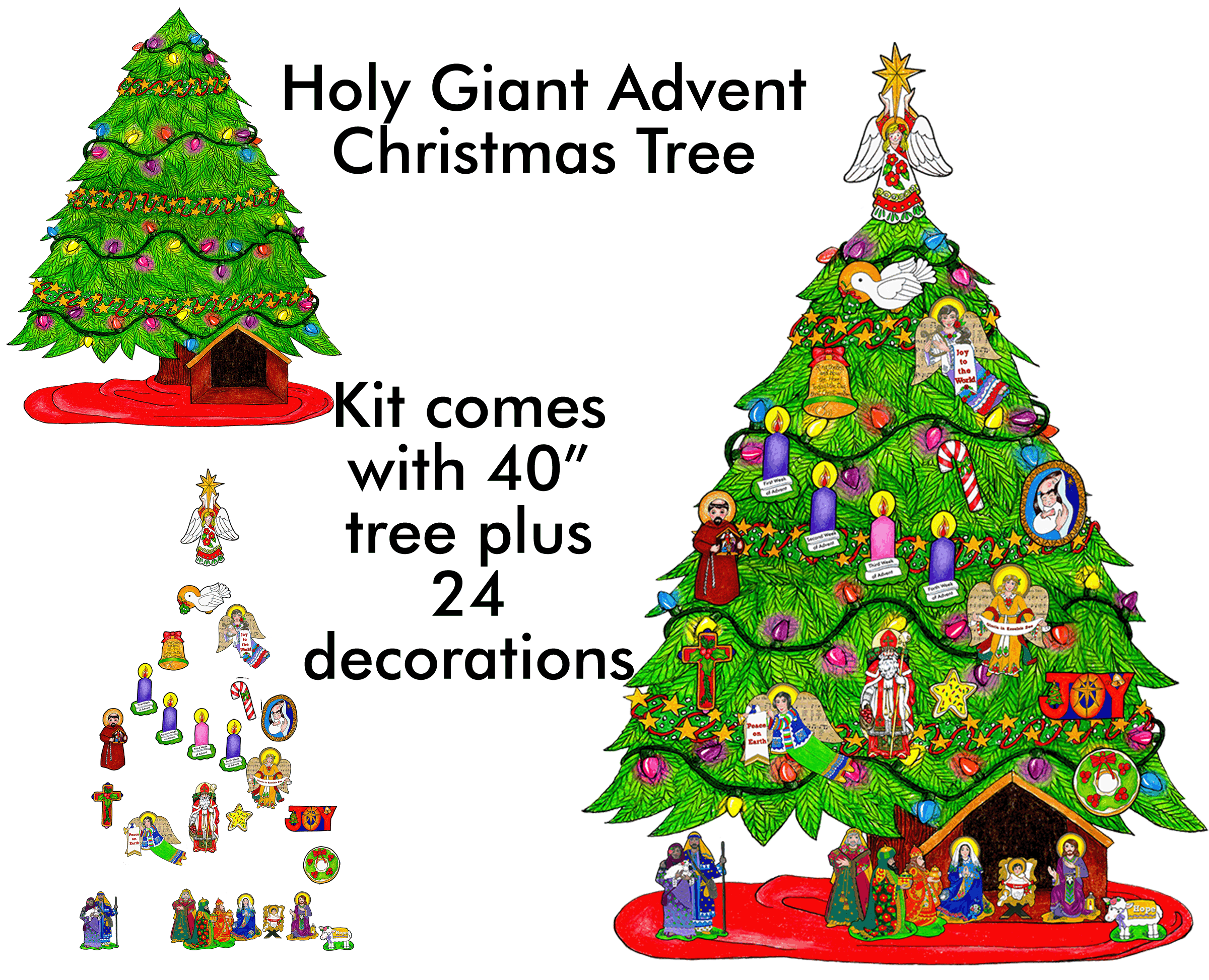 Holy Giant Advent Christmas Tree