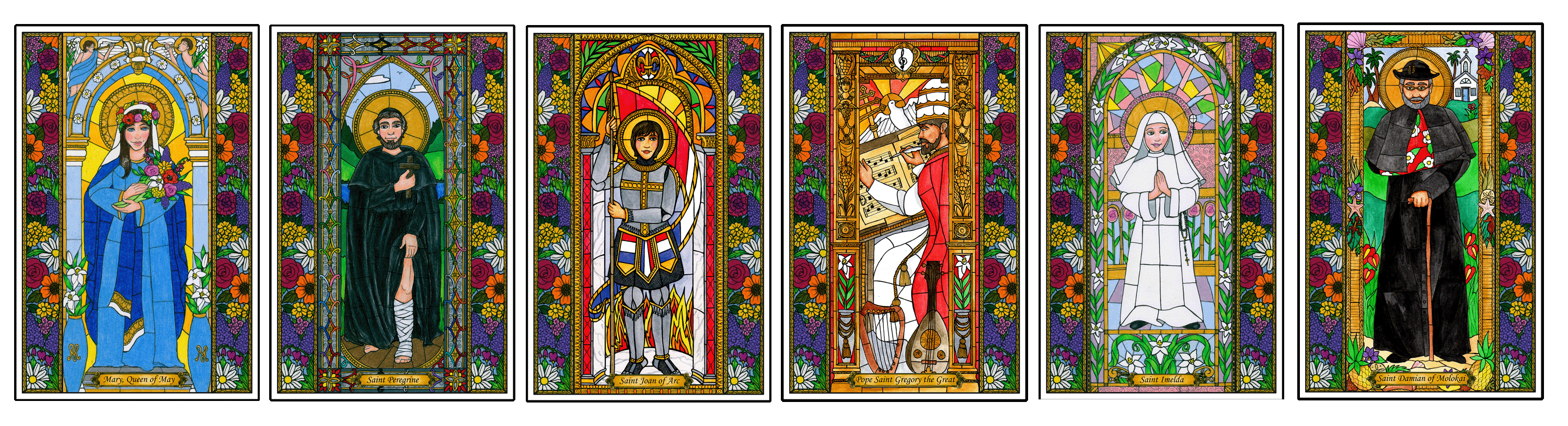 Stained Glass Saints of May