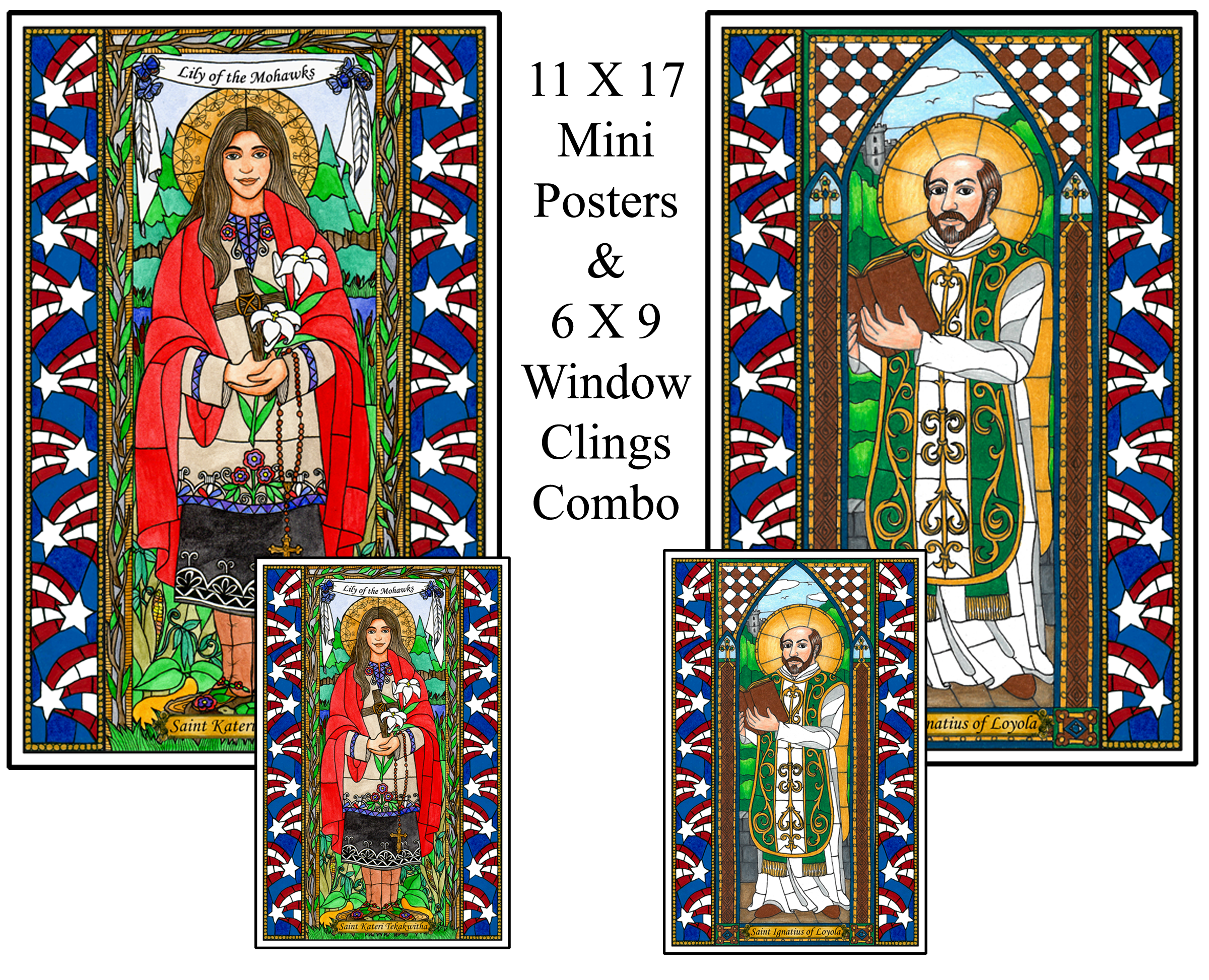 Stained Glass Saints of July Combo Set