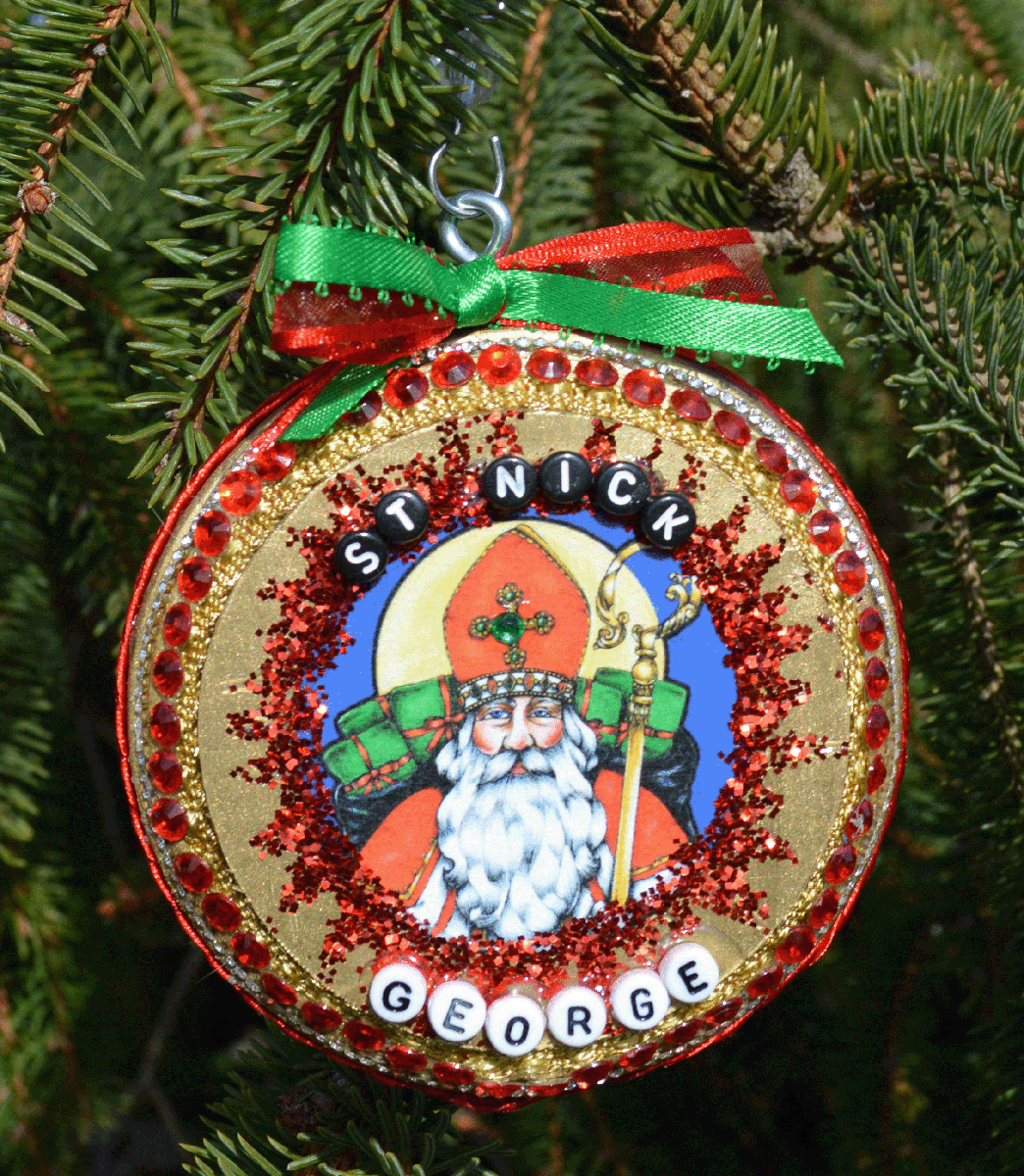 Personalized Saint Nick Christmas Ornament