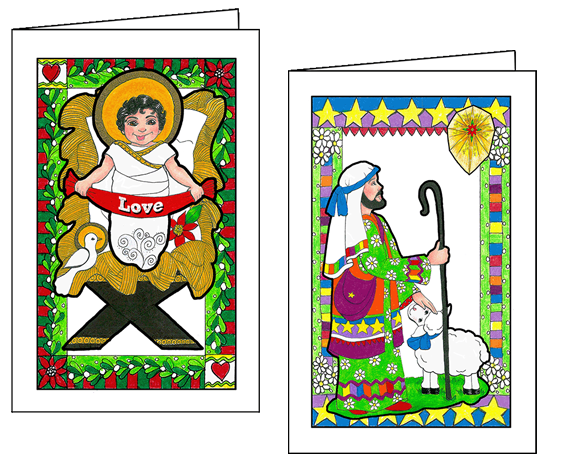 Boho Angel Christmas Cards