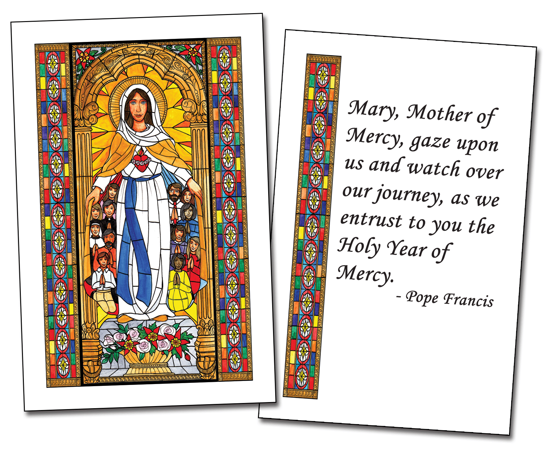 Mary, Mother of Mercy Holy Cards