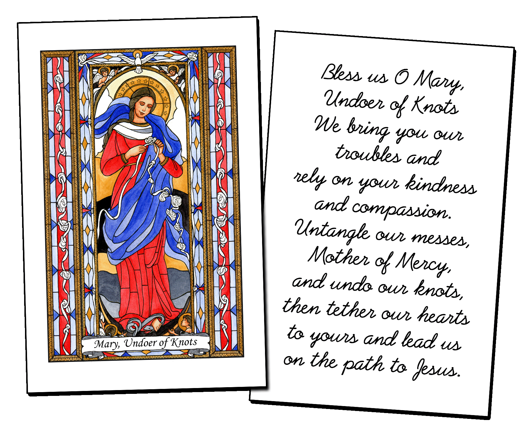 Our Lady Undoer of Knots Holy Cards