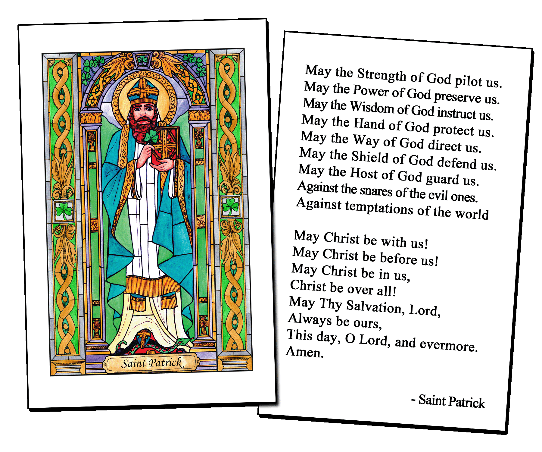 Saint Patrick Holy Cards