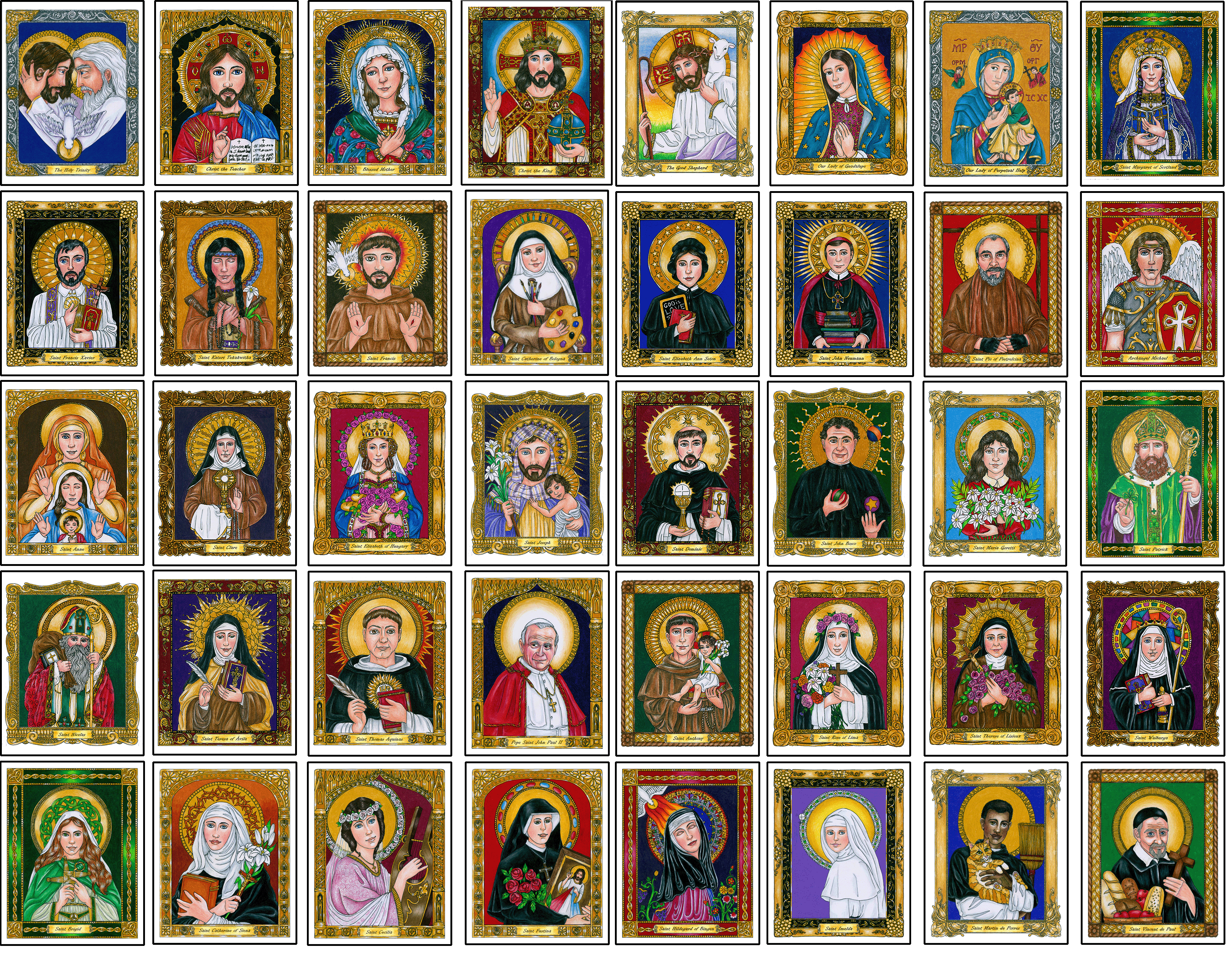Gallery of Saints Holy Cards