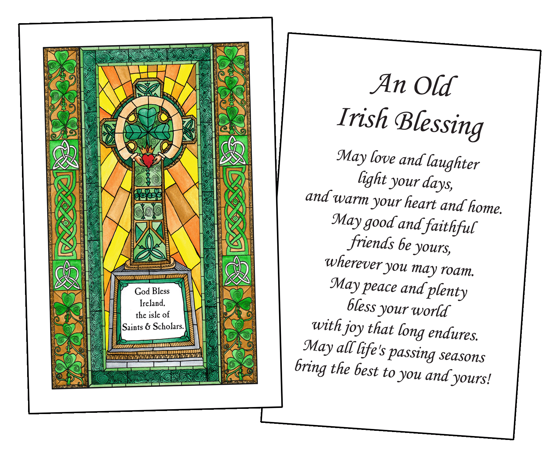 Celtic Cross Holy Cards
