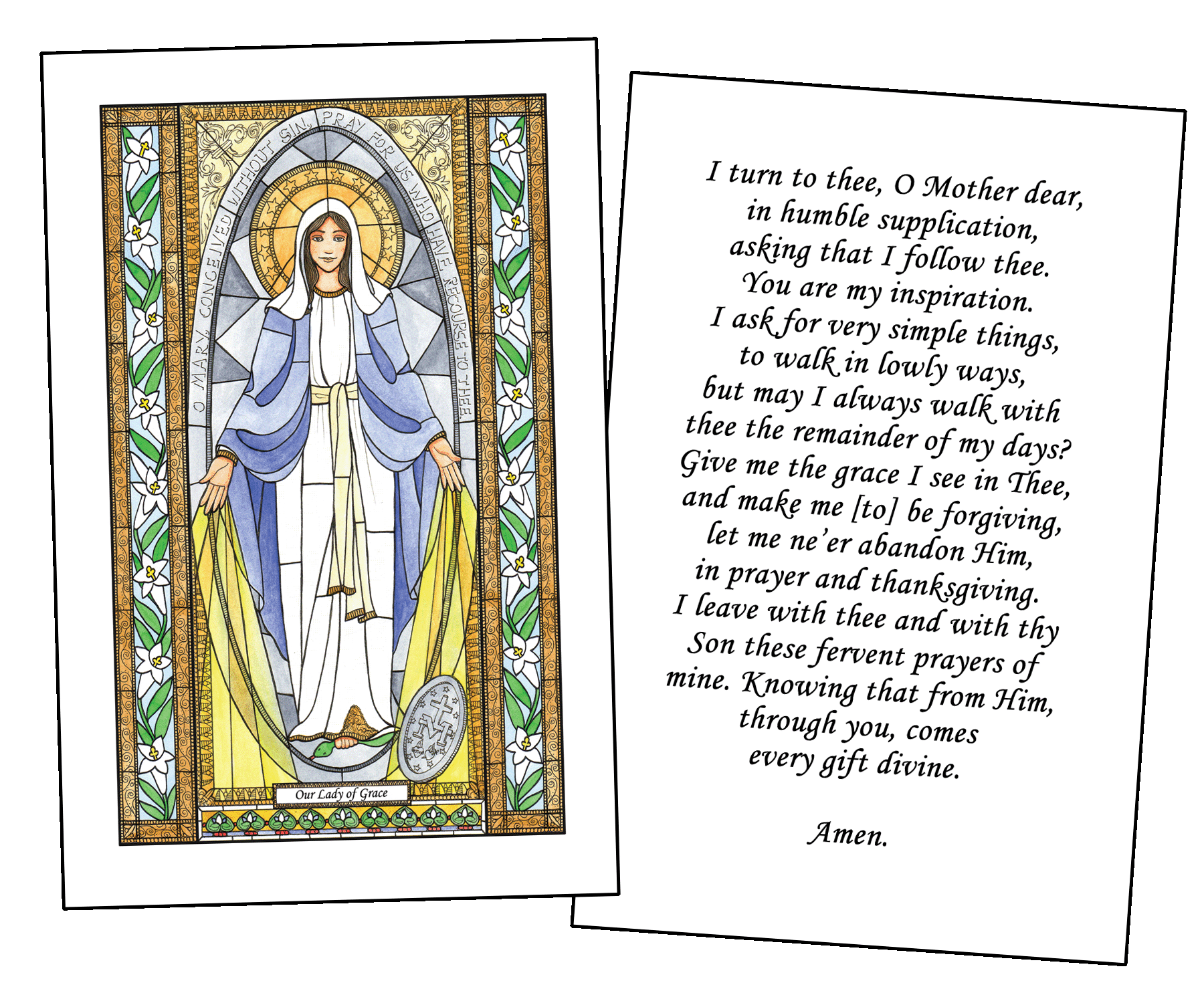Our Lady of Grace Holy Cards