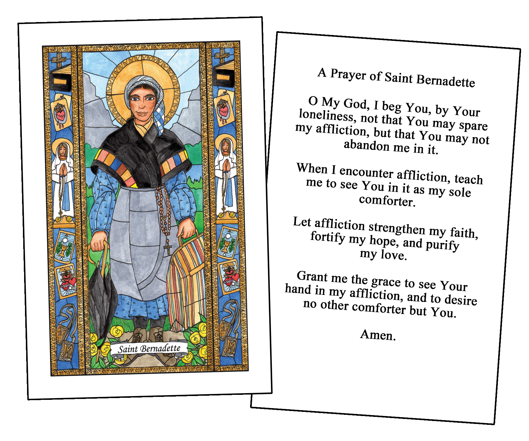 Saint Bernadette Holy Cards
