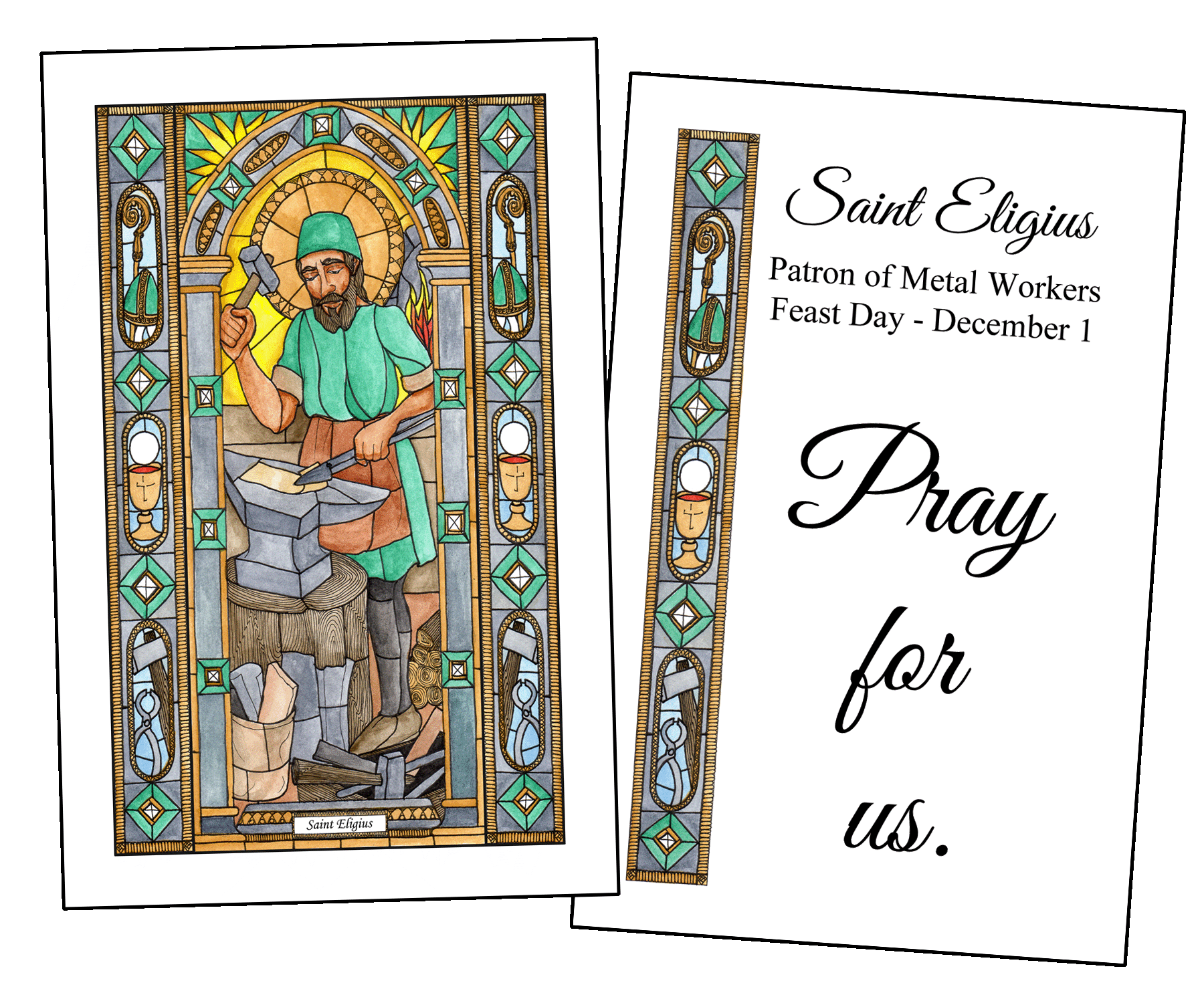 Saint Eligius Holy Cards