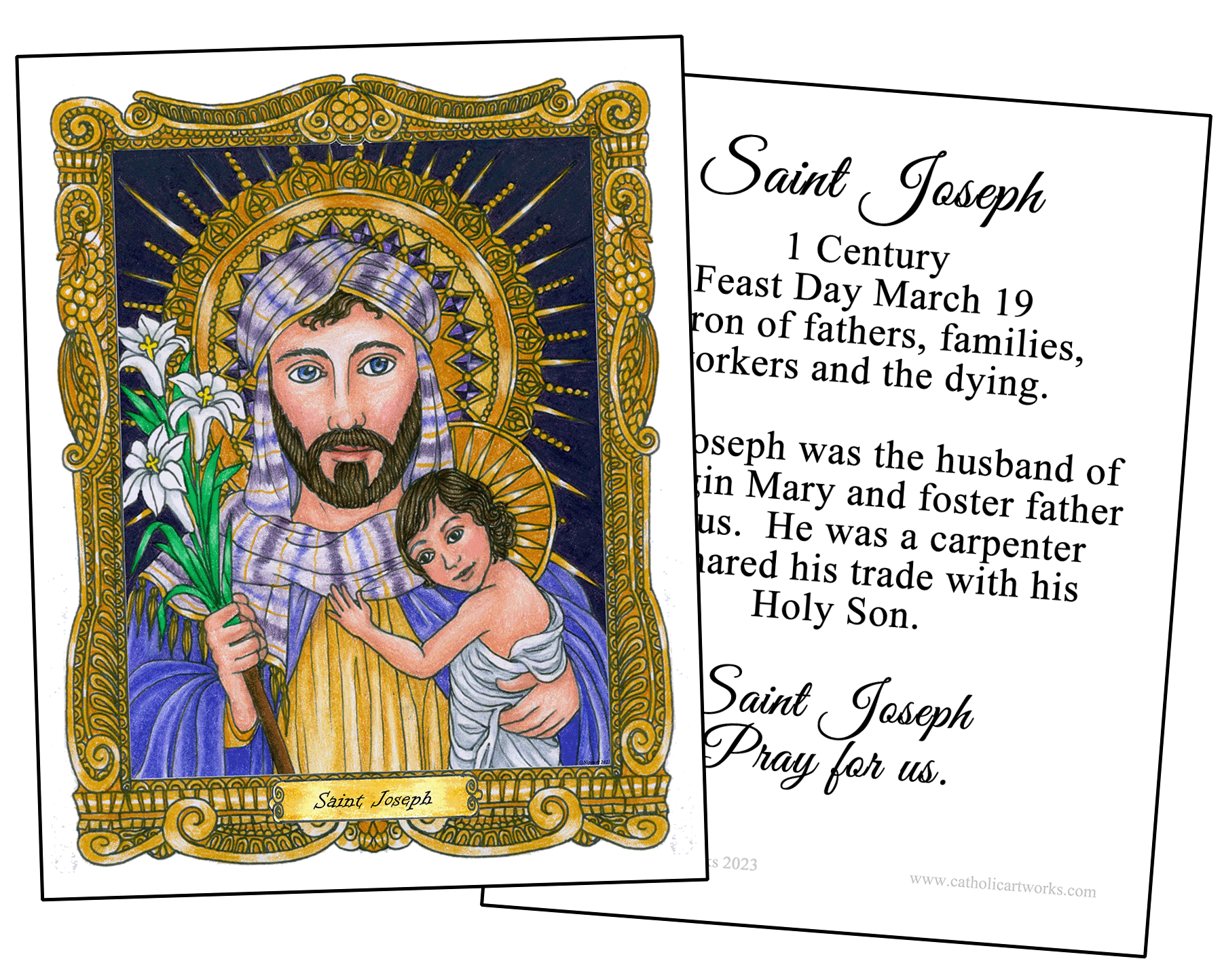 Saint Joseph Holy Cards