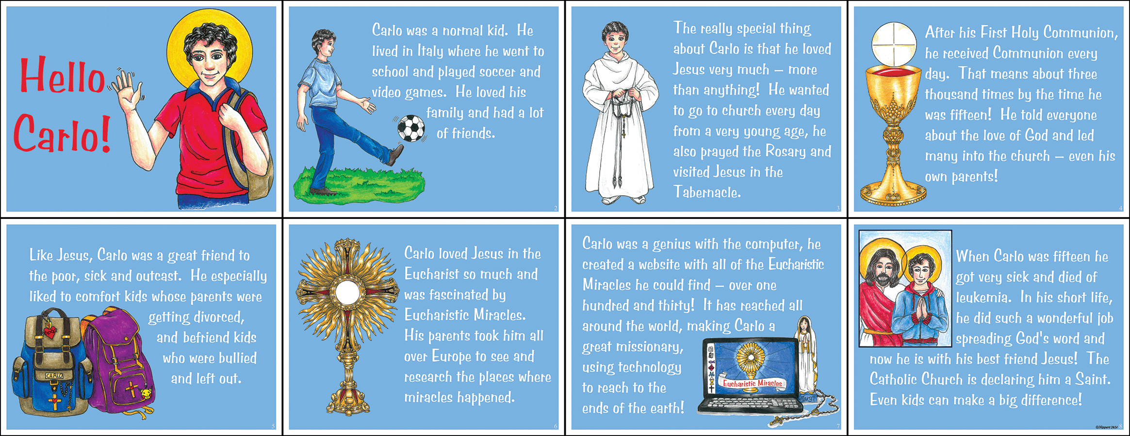 Carlo Acutis Booklets and Wall Story